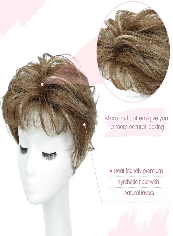 UDU Hair Topper Short Pixie Cut Toppers for Women with Thinning Hair Synthetic Wiglet Toppers Instant Volume & Fullness, Natural-Looking & Lightweight, Boosting Confidence - Image 2